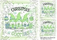 Christmas With My Gnomies Green Scroll  8x8