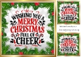 Christmas Cheer Words With Holly 8x8