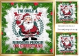 Christmas Santa Morning Person With Holly 8x8