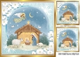 Pretty Christmas Nativity Scene 8x8 Card (ONE)