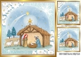 Pretty Christmas Nativity Scene 8x8 Card (THREE)