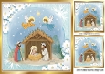 Pretty Christmas Nativity Scene 8x8 Card (FOUR)