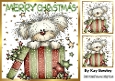 Cute Christmas Whimsical Puppy 8x8 (ONE)