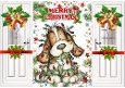 Cute Christmas Whimsical Puppy Gatefold (FOUR)