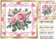 Pink Hearts And Pretty Pink Roses 8x8 (ONE)