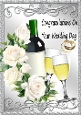 Pretty White Roses, Champagne And Rings, For Wedding A4