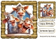 Funny Face Cows In Wooden 8x8 Frame (ONE)