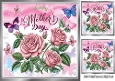 Pretty Pink Roses & Butterflies For Mothers Day 8x8