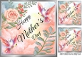 Pretty 8x8  Heart Frame, Peach Flowers In A Vase With Bow