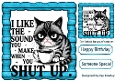 Grumpy Cat With Cheeky Humour 8X8
