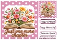 Just One More Chapter 8x8 Pink Polka Dot Card
