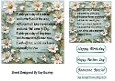 Pretty Daisy With Wood Turq 7X7 Card Front/Insert