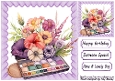 Pretty Purple Girlie Things Makeup & Flowrs 8x8 In Purple Frill Frame