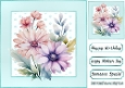 Pretty Watercolour Flowers In Turq 8x8 Frame (THREE)