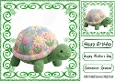 Pretty Knitted Tortoise In Green Swirl 8x8 Frame