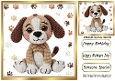Cute Crochet Brown Puppy In Paws 8x8 Frame