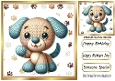 Cute Knitted Puppy In Paws 8x8 Frame