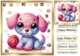 Cute Crochet Pink Puppy In Paws 8x8 Frame