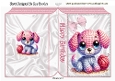 Lovely Crochet Pink Dog, Folded Book
