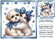 Cute Puppy/Kitten Cuddles 8X8 Blue