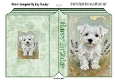 Lovely Little Westie Puppy With Purple Flowers Folded Book