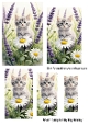 Cute Grey Kitten With Bluebells Pyramids