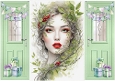 Lovely Lady With Green Leaves Gate Fold (ONE)