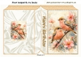 Pretty Birds On A Branch With Flowers Folded Book