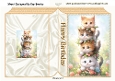 Playful Little Kittens With Butterflies Folded Book (ONE)
