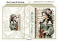 Pretty Vintage Lady With Violin & Music Folded Book