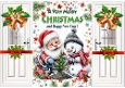 Christmas Gatefold With A Jolly Santa And A Snowman (ONE)
