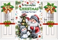 Christmas Gatefold With A Jolly Santa And A Snowman (TWO)