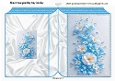 Pretty White & Blue Flowers Folded Book