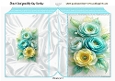 Pretty Lemon &Turq Flowers Folded Book