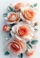 Pretty Peach Roses A4