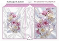 Lovely Pink & White Roses With Diamonds Folded Book