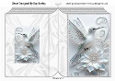  Rainbow Kingfisher With Diamonds & Flowers Silver Folded Book