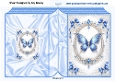 Pretty Blue Butterfly With Jewels A5 Folded Book