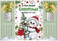 Christmas Gatefold With Snowman With Tree Green Doors (TWO)