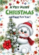 Lovely Snowman With Tree A4 (TWO)