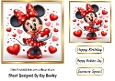 Lovely Minnie Mouse With Hearts 7x7