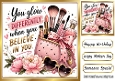 Lovely Pink Flowers With Makeup 8x8