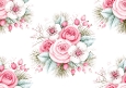 Pretty Christmas Pink Roses Backing Paper (BIG)