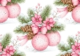 Pretty Christmas Pink Baubles Backing Paper (BIG)