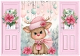 Lovely Pink Christmas Gatefold With Deer (ONE)