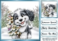 Cute Puppy In The Snow With Tree 8x8 (THREE)