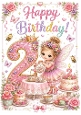 Lovely A4 Card, For A Little Girl Aged Two