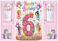 Lovely Birthday Card, Pink Gatefold For A Little Girl Aged SIX