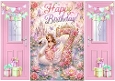 Lovely Birthday Card, Pink Swan Gatefold For A Little Girl Aged SEVEN