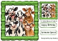 Funny Faces Cows In Green Wooden Frame 8x8